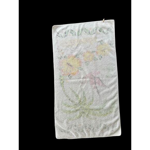 Vintage Ft Lauderdale Florida bird hibiscus small bath towel - Picture 3 of 7